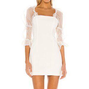 Amanda Uprichard Tia Dress Mini Wedding Dress ; Bridal Shower Dress (Size S)